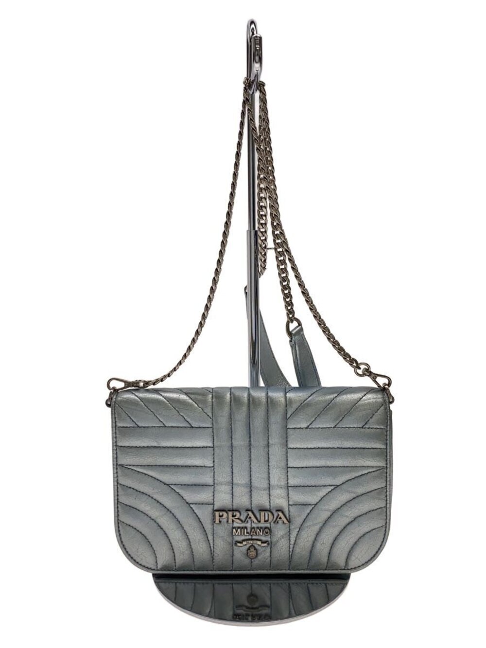 Prada Chain Shoulder Bag Silver